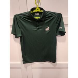 UNC Charlotte 49ers Polo Shirt Mens Medium Green Under Armour Embroidered Logo